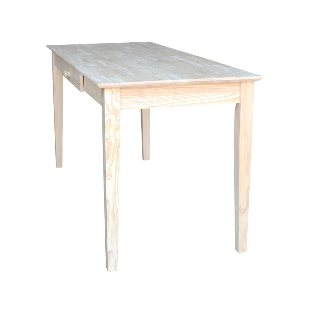 Writing Desk With Drawer, Unfinished. Picture 9