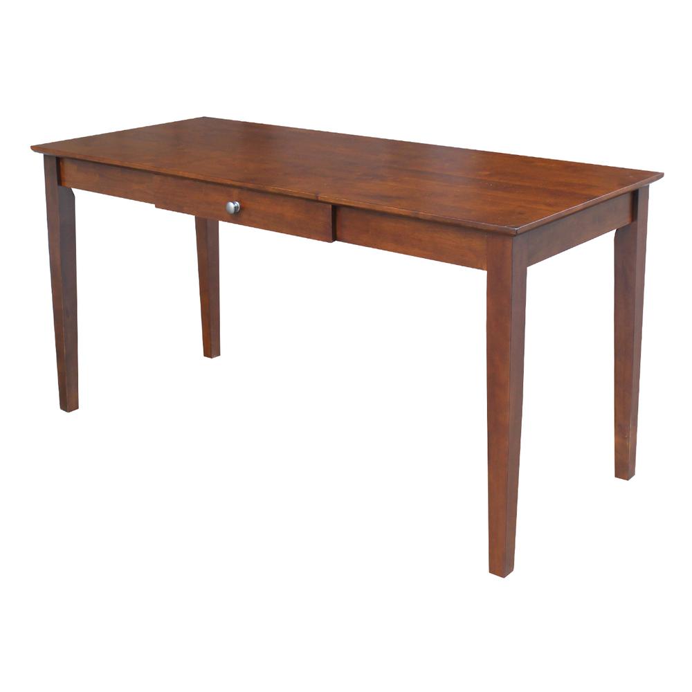 Writing Desk With Drawer - Large, Espresso. Picture 9