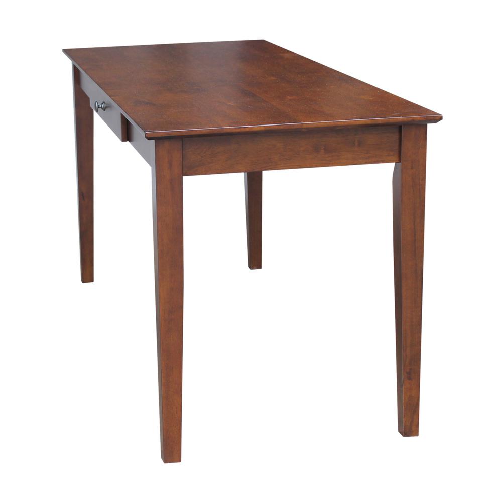 Writing Desk With Drawer - Large, Espresso. Picture 7