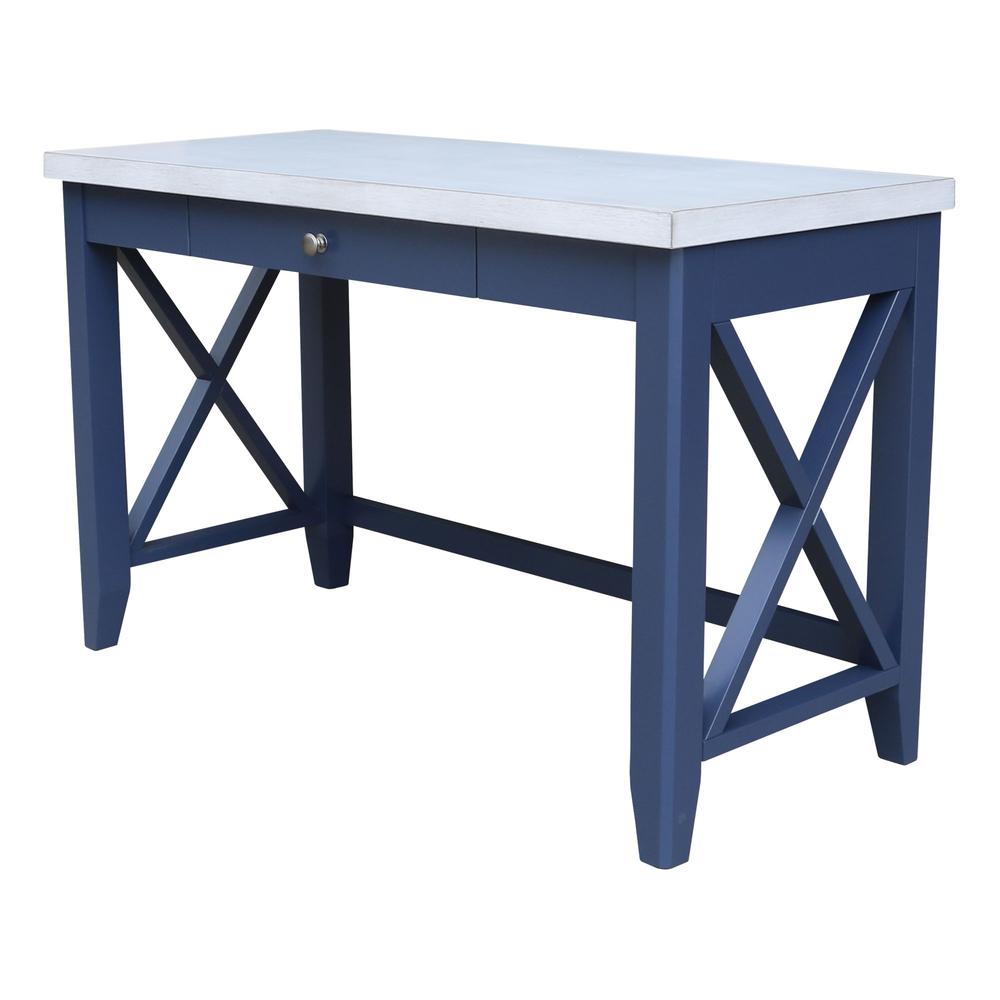 Hampton Desk in Blue/chalk. Picture 1