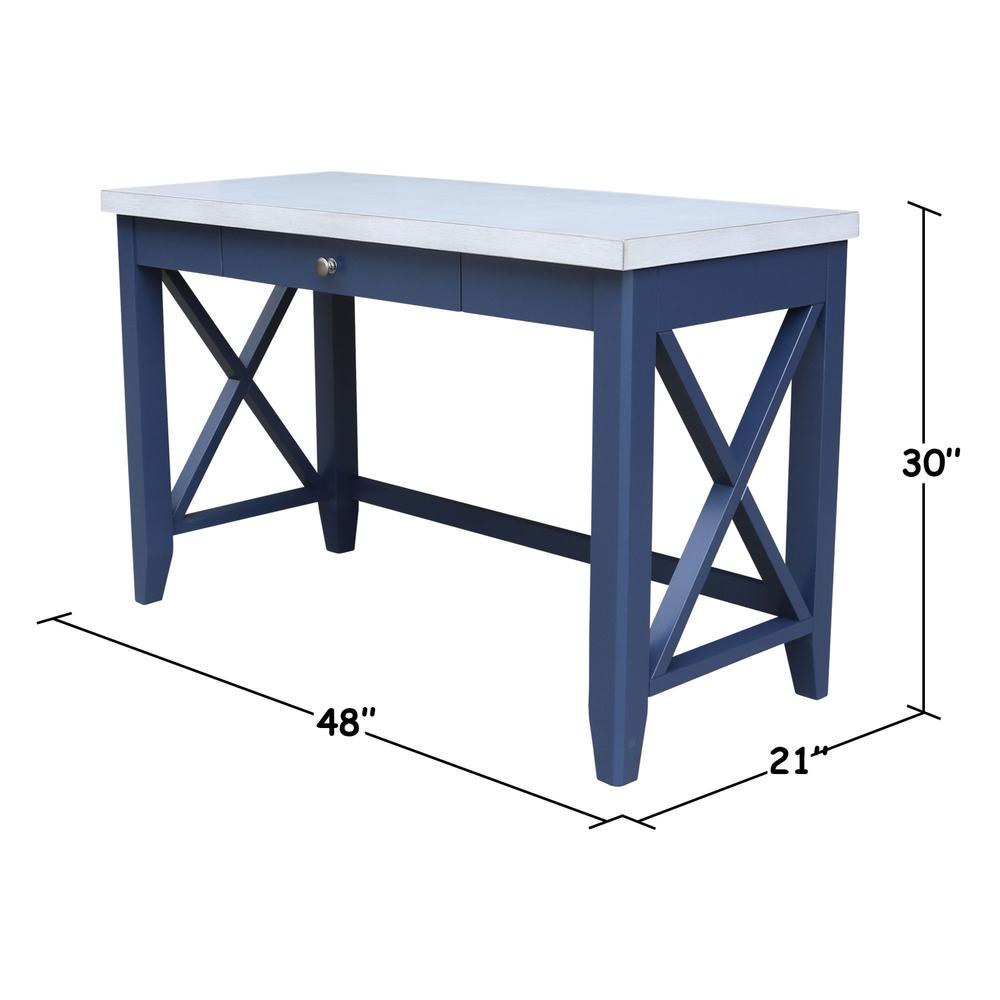 Hampton Desk in Blue/chalk. Picture 10