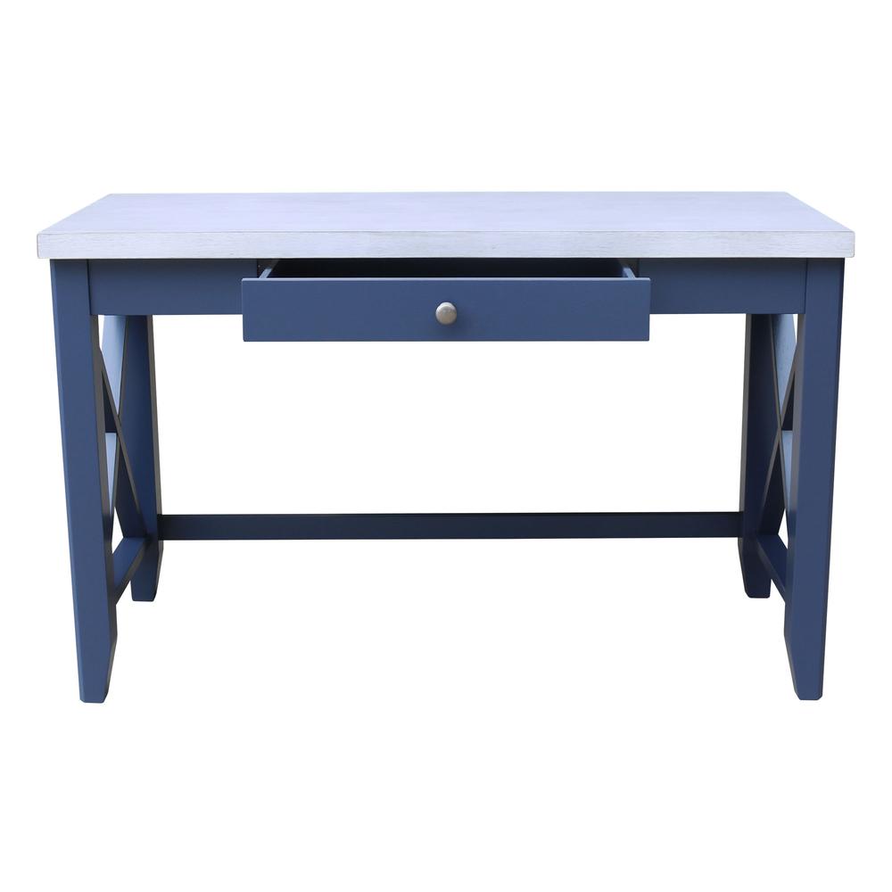 Hampton Desk in Blue/chalk. Picture 5