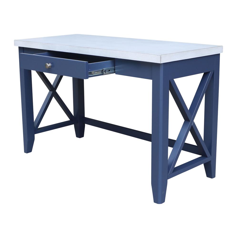 Hampton Desk in Blue/chalk. Picture 4