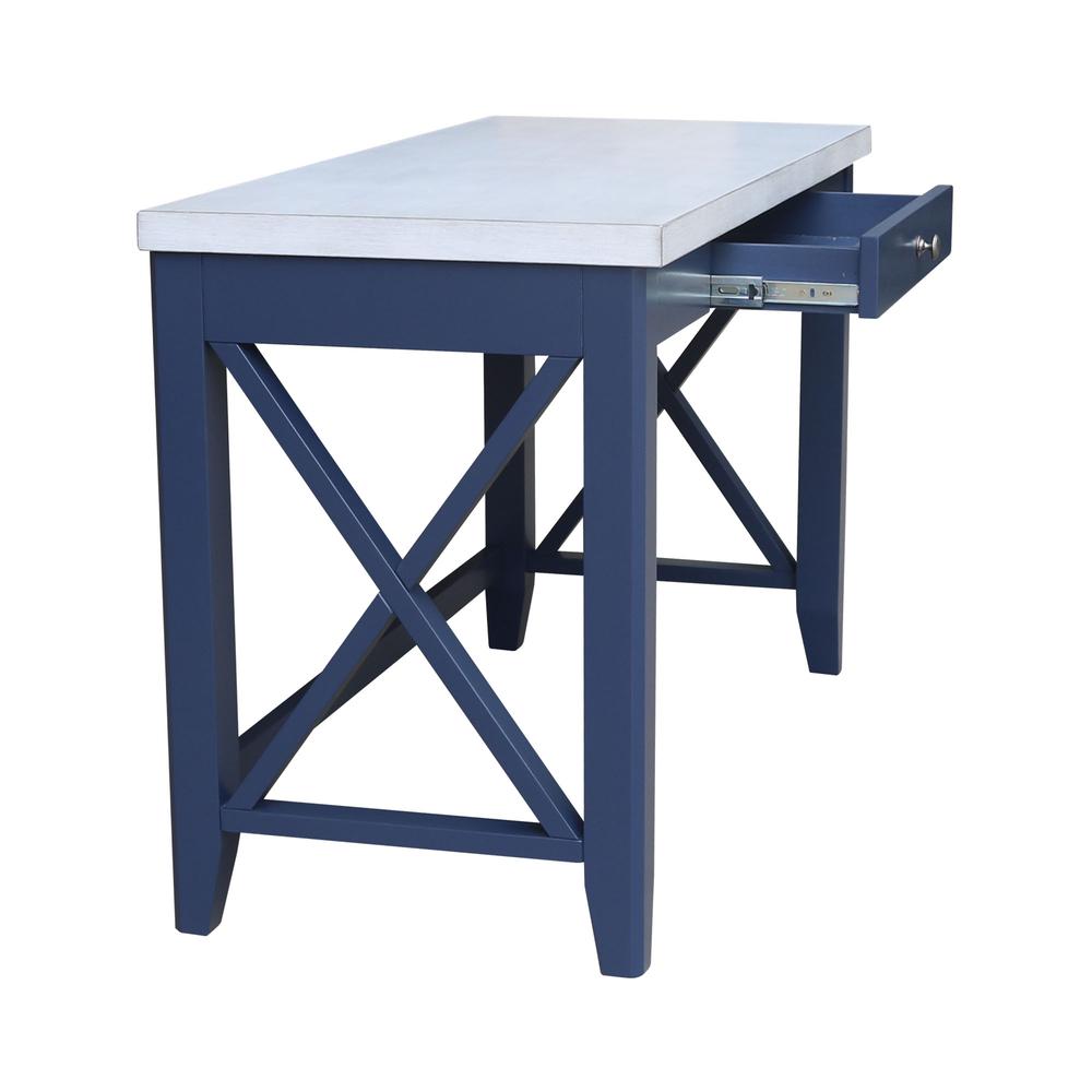 Hampton Desk in Blue/chalk. Picture 6