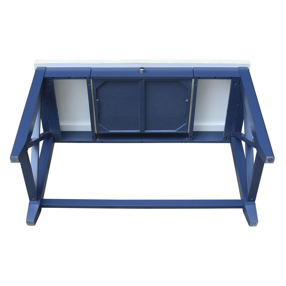 Hampton Desk in Blue/chalk. Picture 9