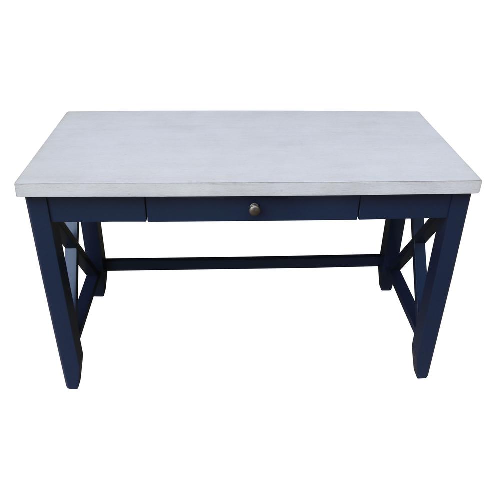 Hampton Desk in Blue/chalk. Picture 8