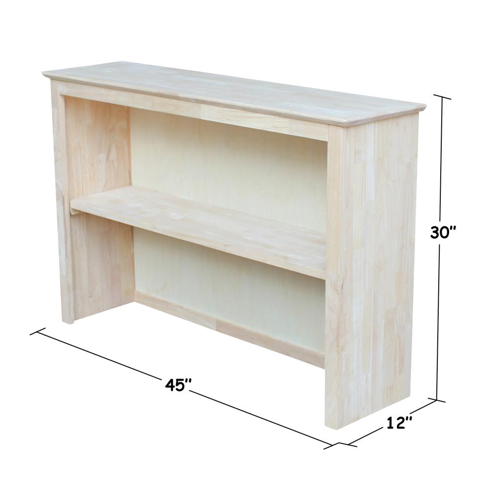 Hutch For Brooklyn Desk, Unfinished. Picture 3