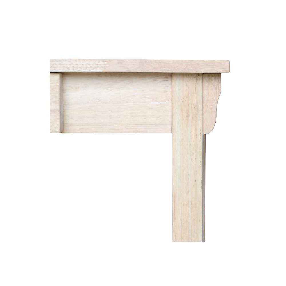 Mission Desk With Drawer, Unfinished. Picture 2