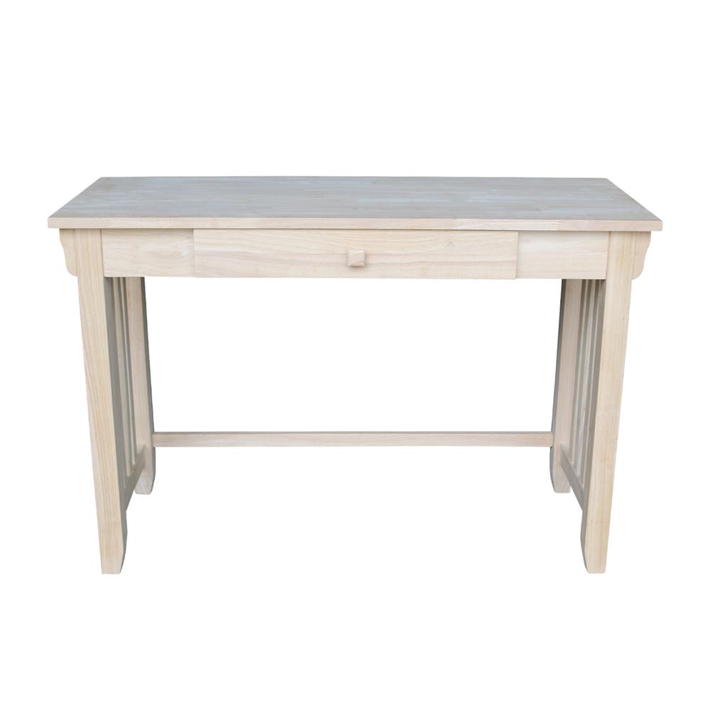 Mission Desk With Drawer, Unfinished. Picture 4