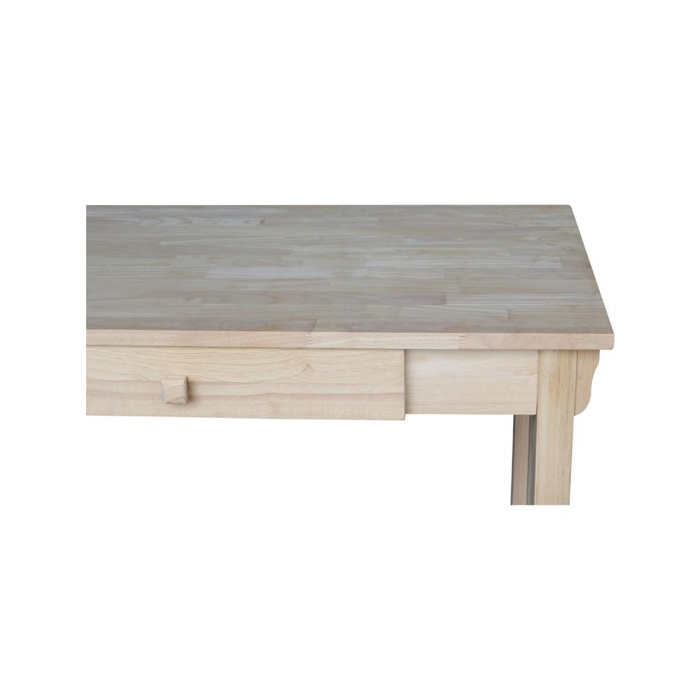 Mission Desk With Drawer, Unfinished. Picture 9