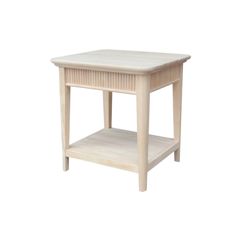 Haven Solid Wood End Table. Picture 1