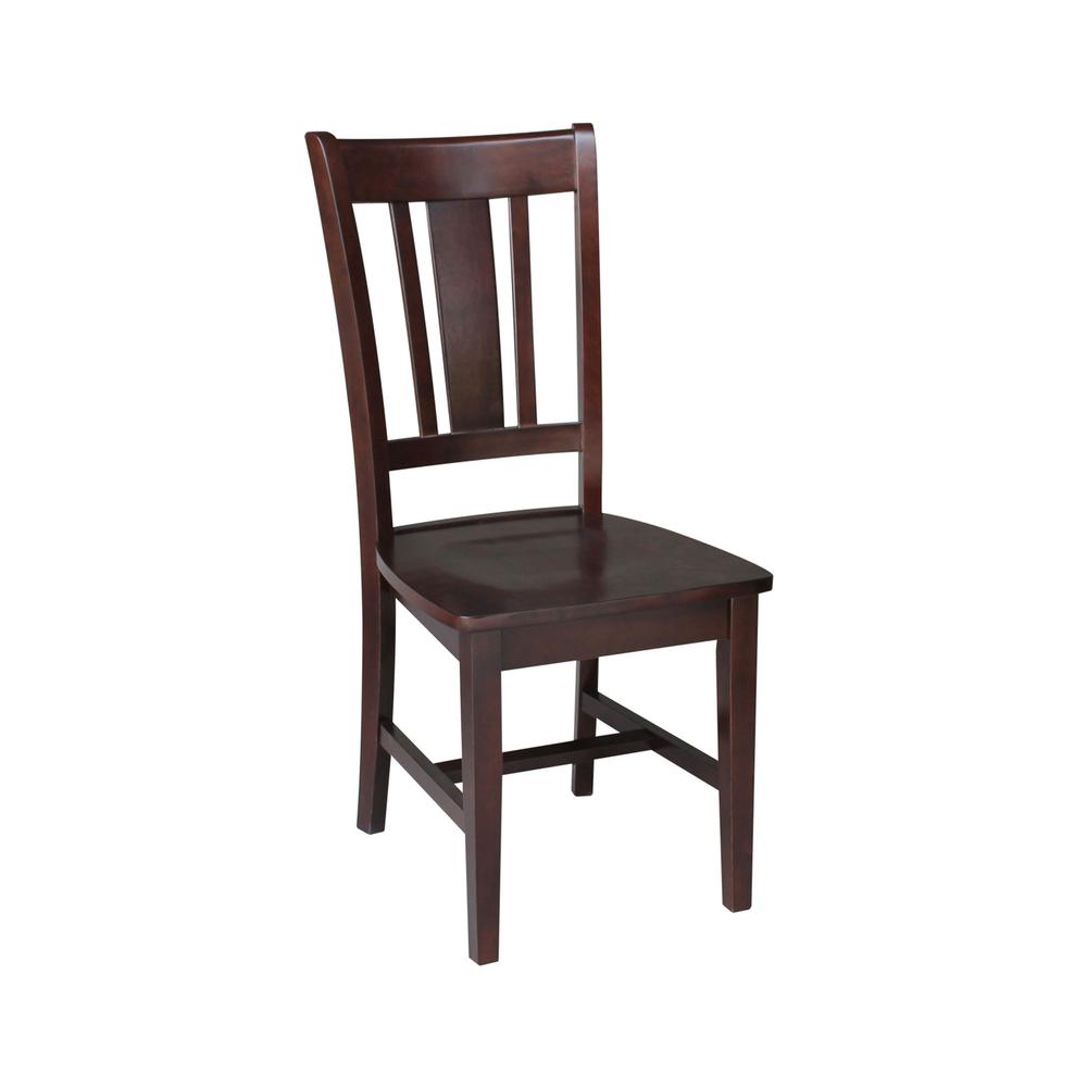 30" Round Top Pedestal Dining Table with 2 Remo Splatback Chairs. Picture 4