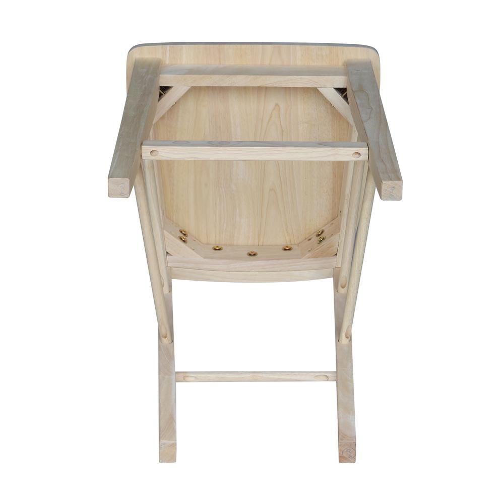 Café Stool - 24" Seat Height, Unfinished. Picture 2