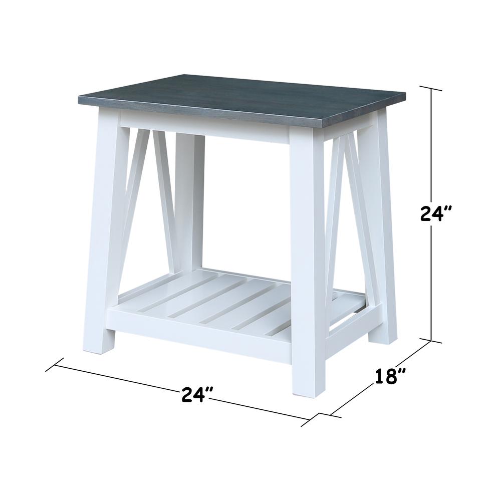 Surrey End Table, White/heather gray. Picture 8