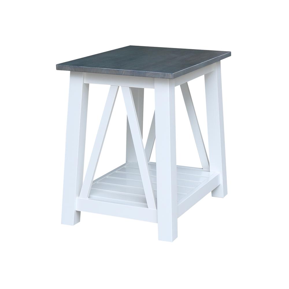 Surrey End Table, White/heather gray. Picture 4