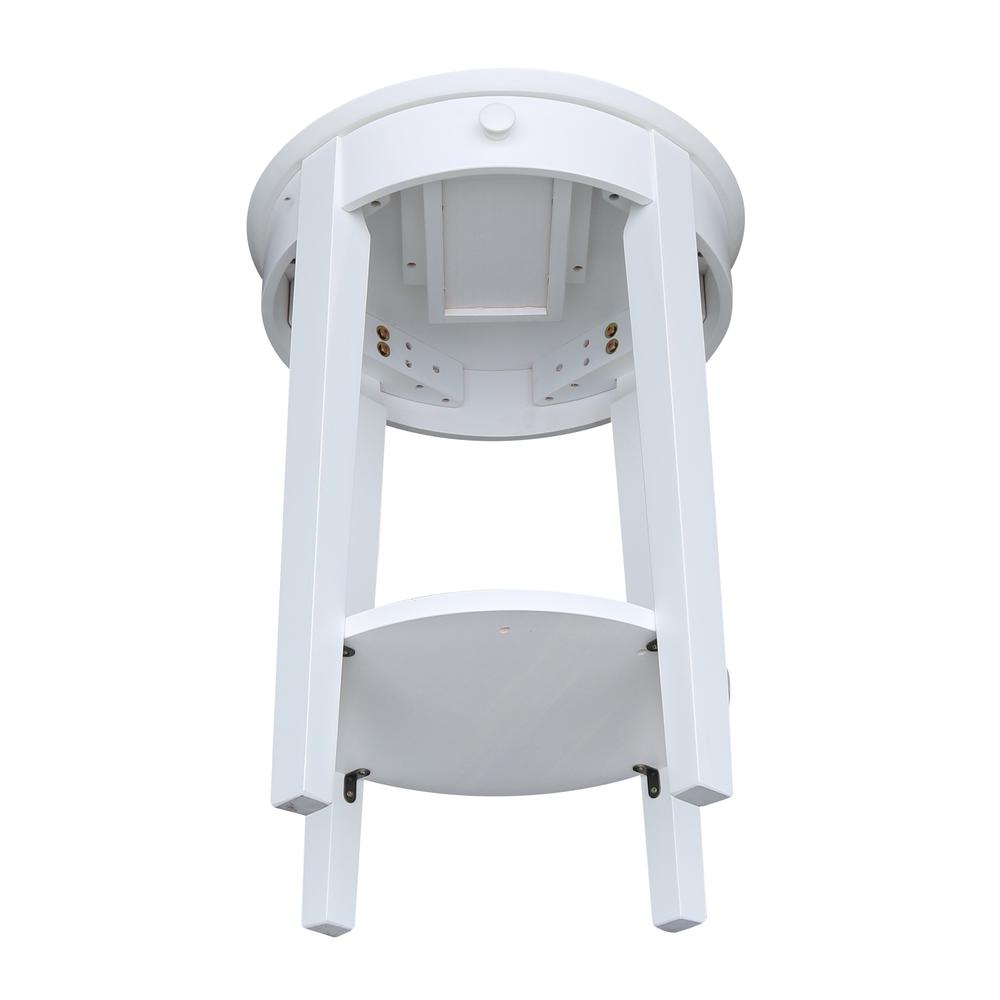 Phillips Accent Table with Drawer, White. Picture 8
