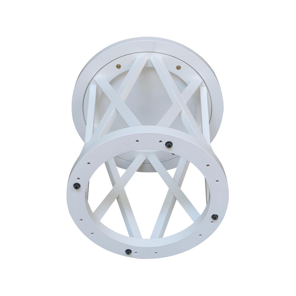 Round Ceylon End Table, White. Picture 6