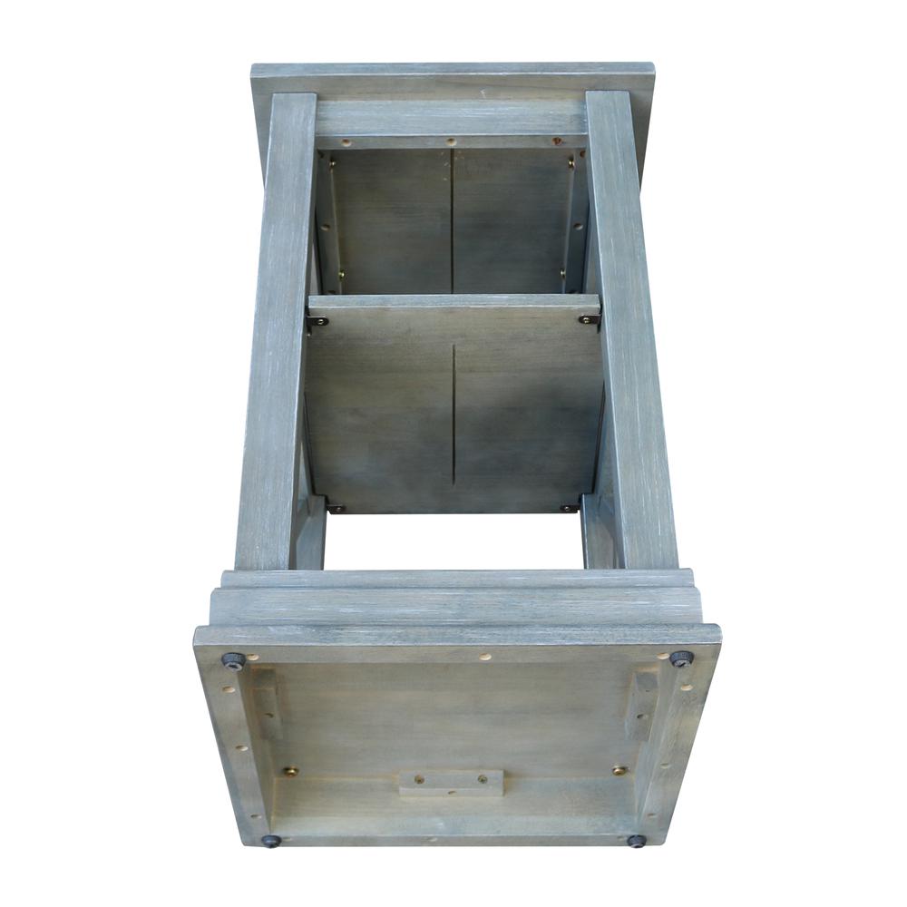 Hampton Accent Table with Shelves, Heather grey-antique washed. Picture 4