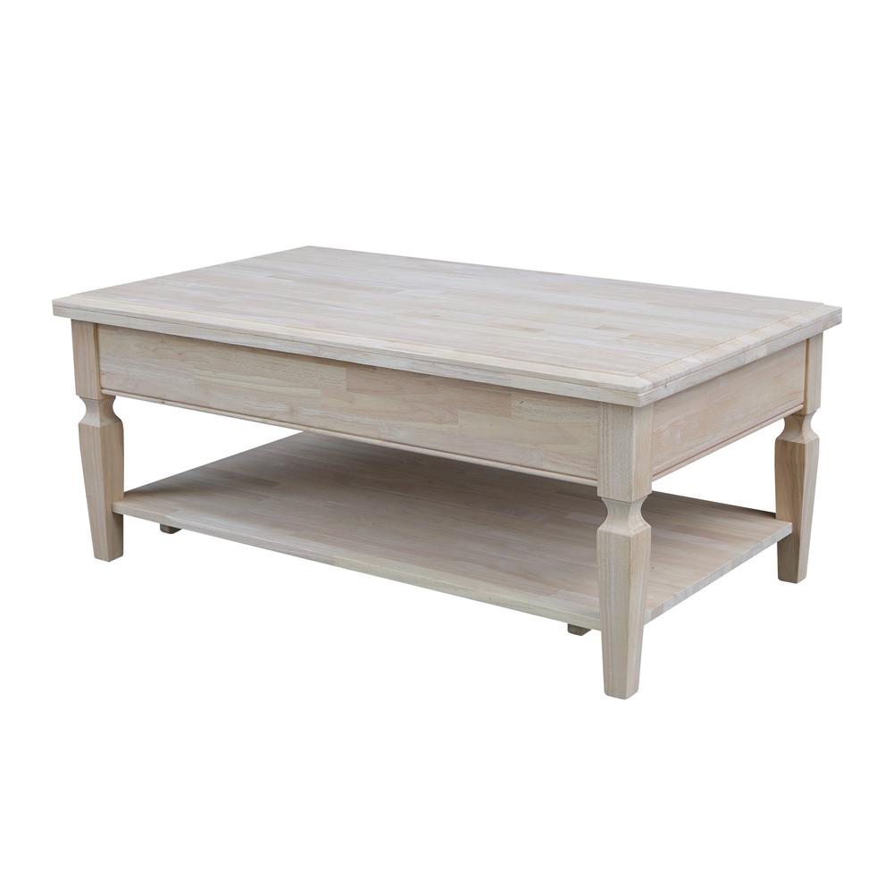 Vista Coffee Table, Unfinished, Unfinished. Picture 1