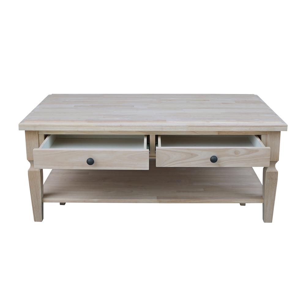 Vista Coffee Table, Unfinished, Unfinished. Picture 3