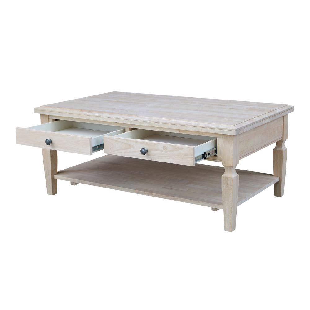 Vista Coffee Table, Unfinished, Unfinished. Picture 5