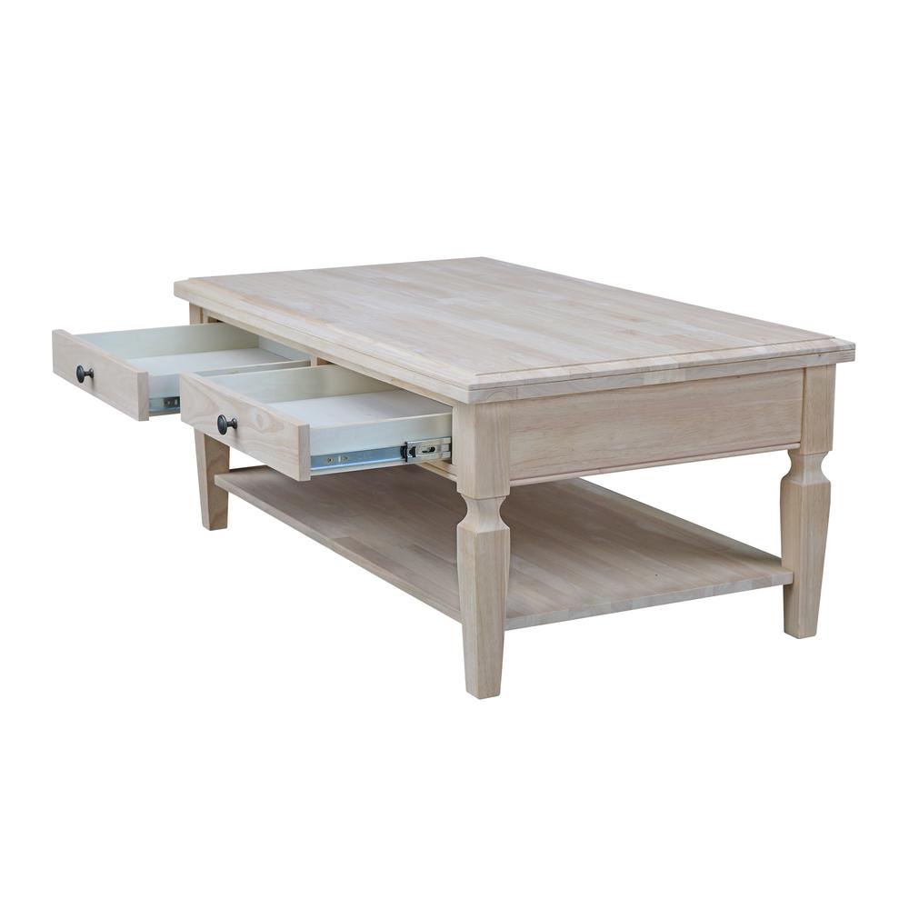 Vista Coffee Table, Unfinished, Unfinished. Picture 6