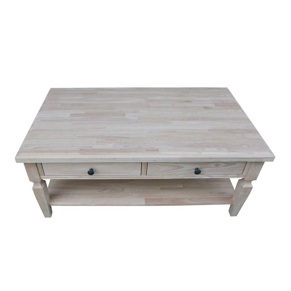 Vista Coffee Table, Unfinished, Unfinished. Picture 9