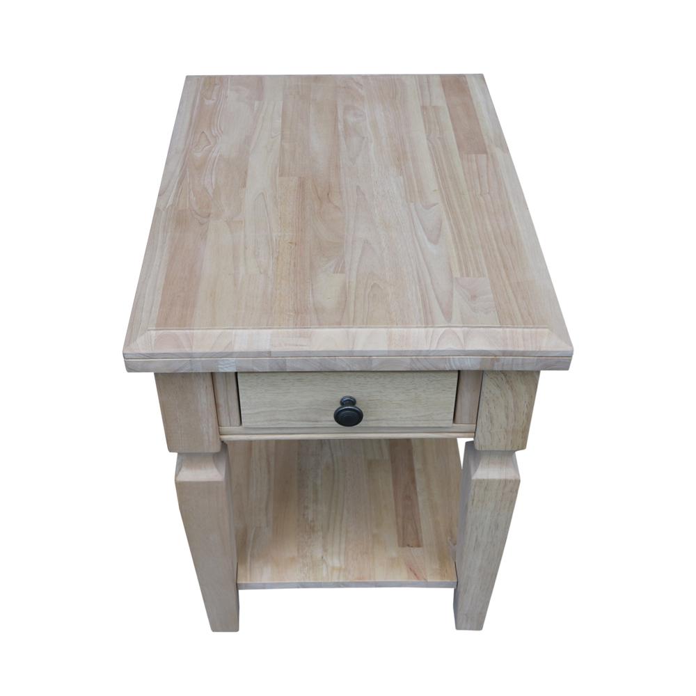 Vista End Table, Unfinished, Unfinished. Picture 9