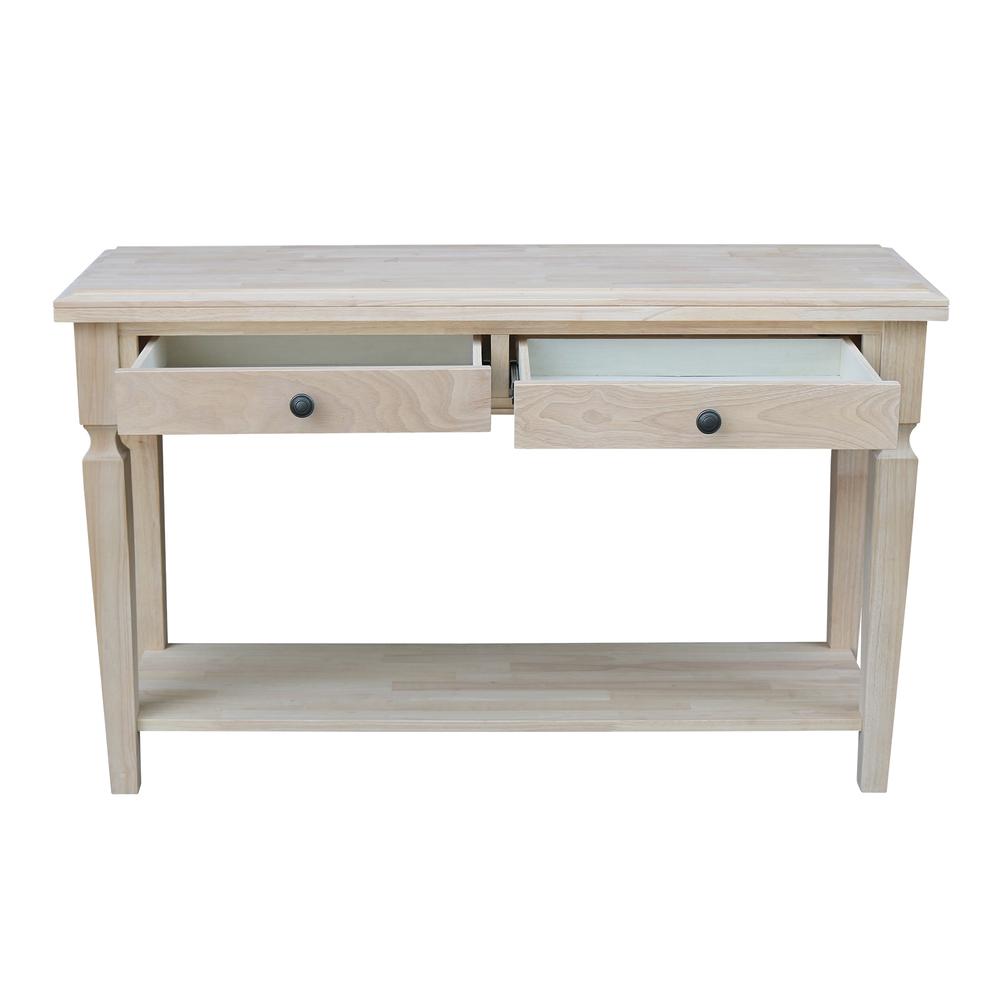Vista Console/Sofa Table, Unfinished, Unfinished. Picture 3