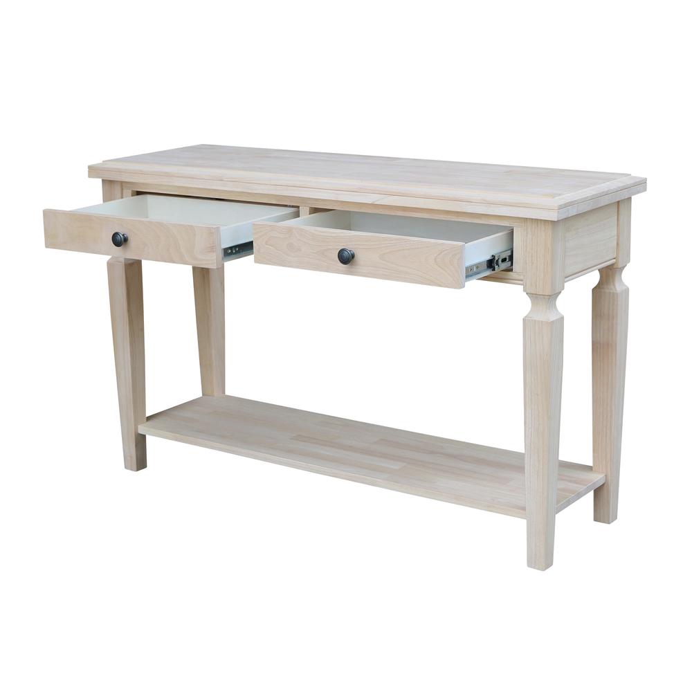 Vista Console/Sofa Table, Unfinished, Unfinished. Picture 5