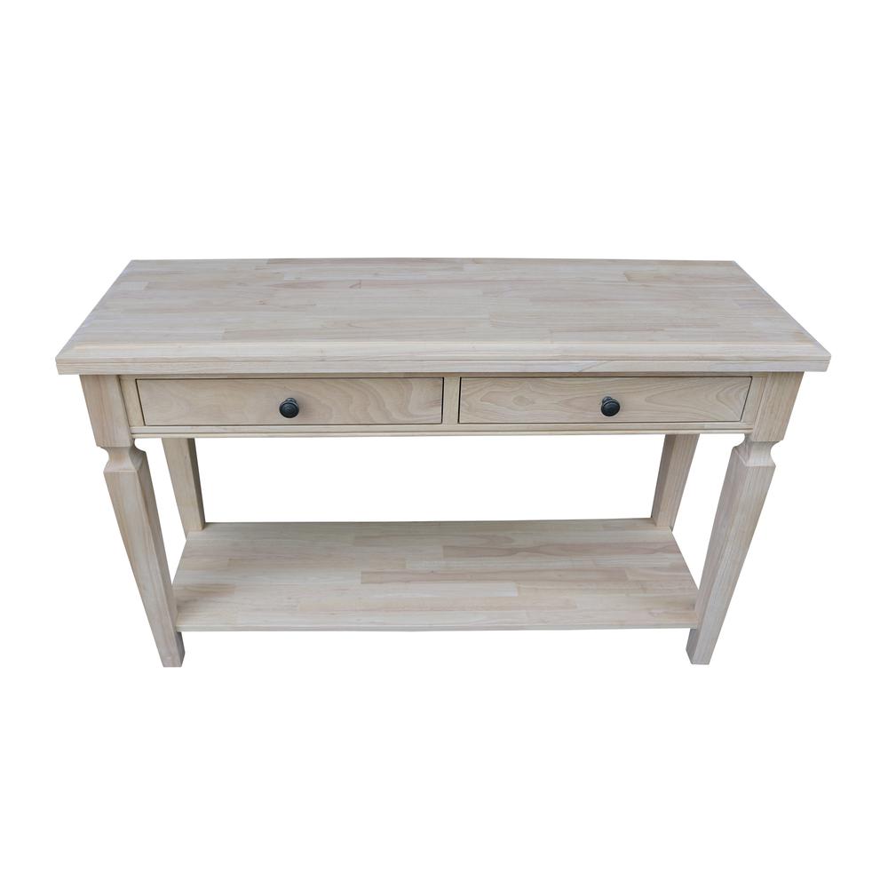 Vista Console/Sofa Table, Unfinished, Unfinished. Picture 9