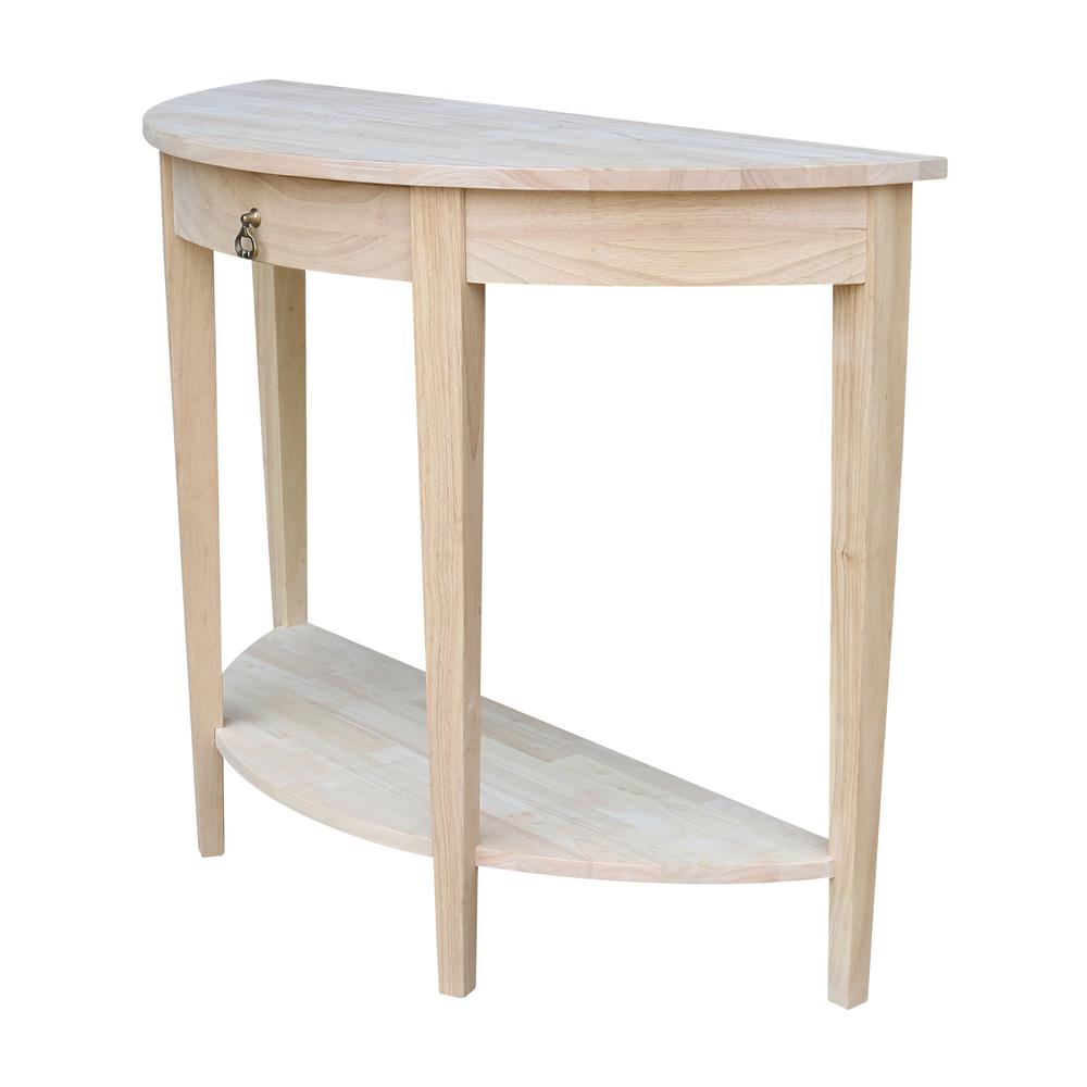 Half Moon Console Table, Unfinished. Picture 10