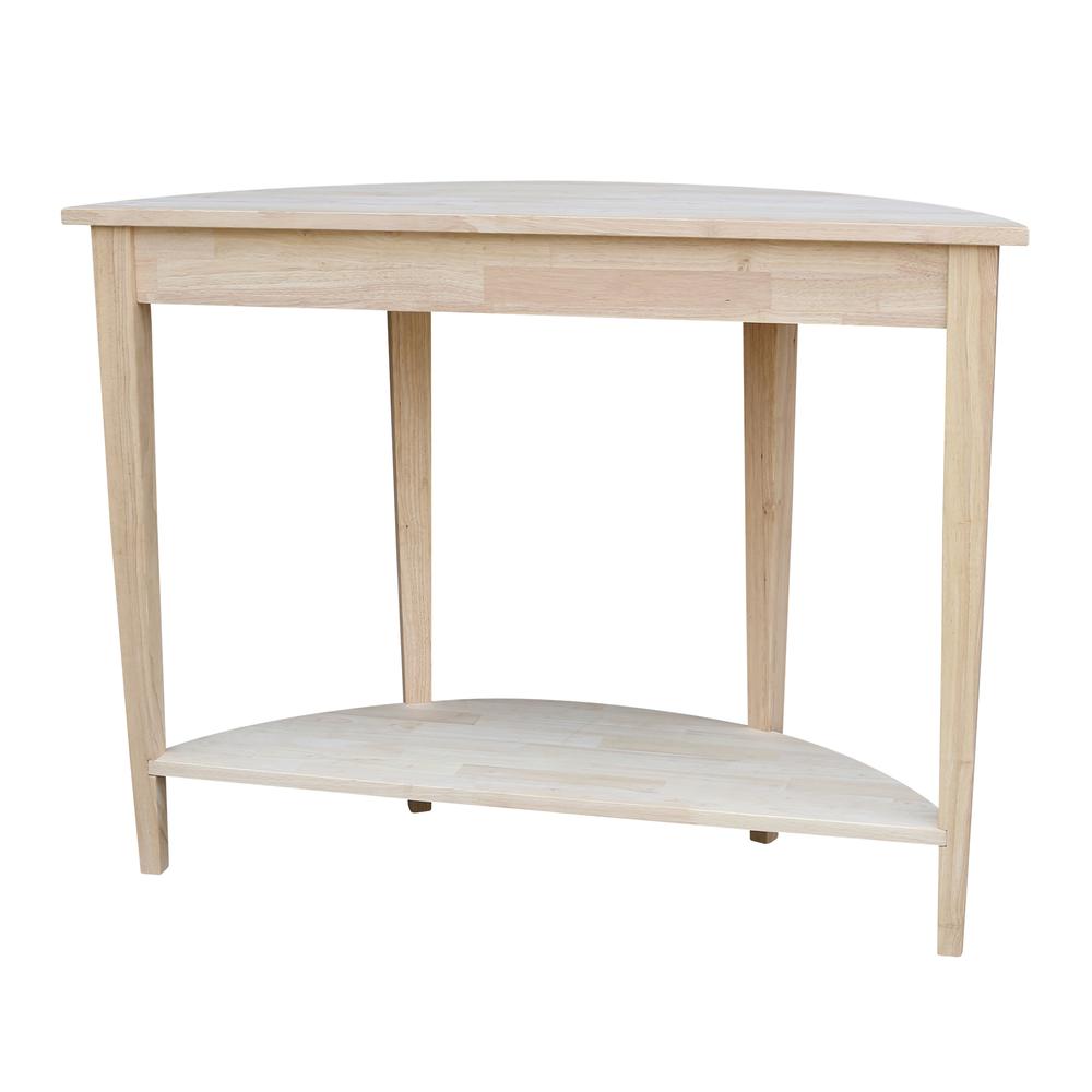 Half Moon Console Table, Unfinished. Picture 1