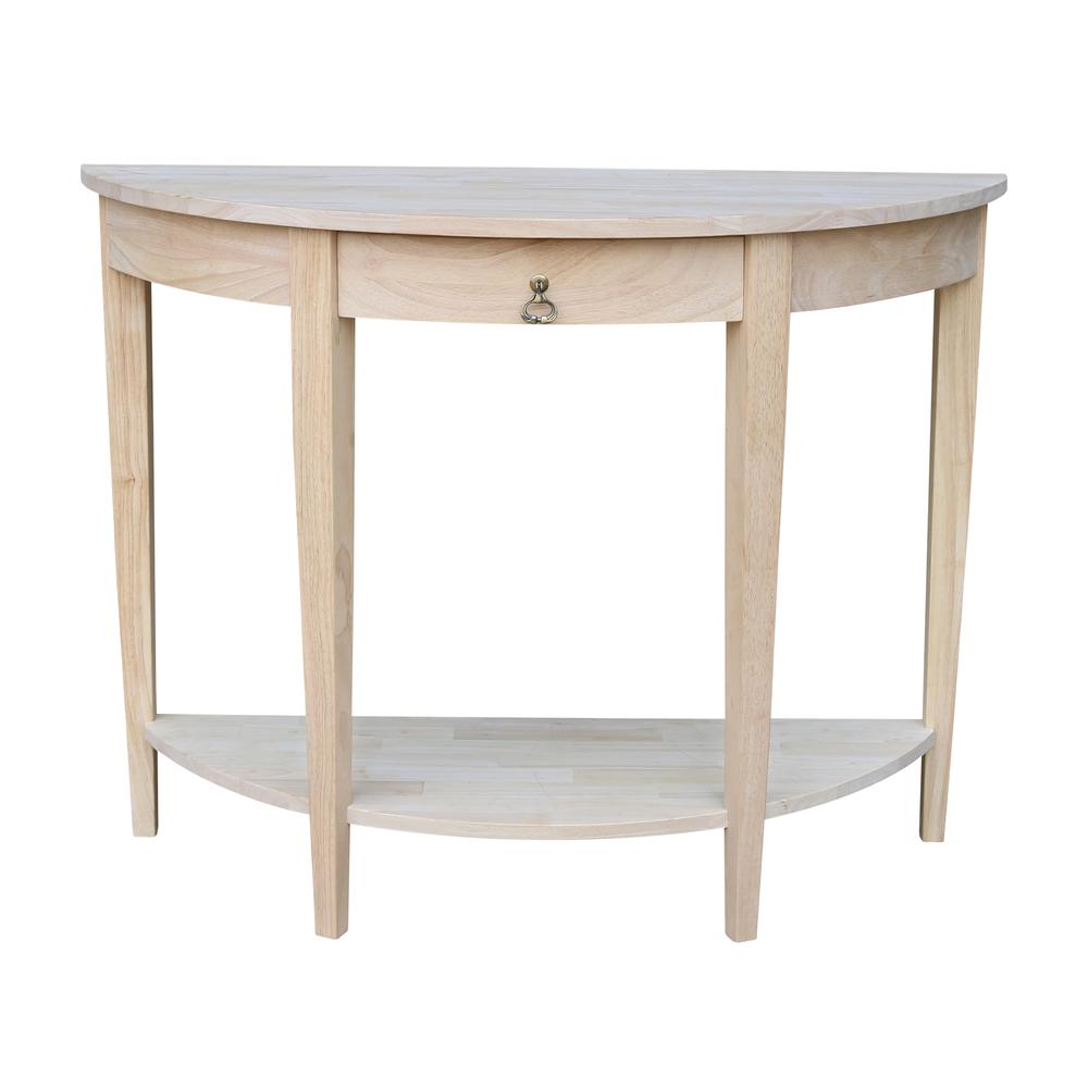 Half Moon Console Table, Unfinished. Picture 4