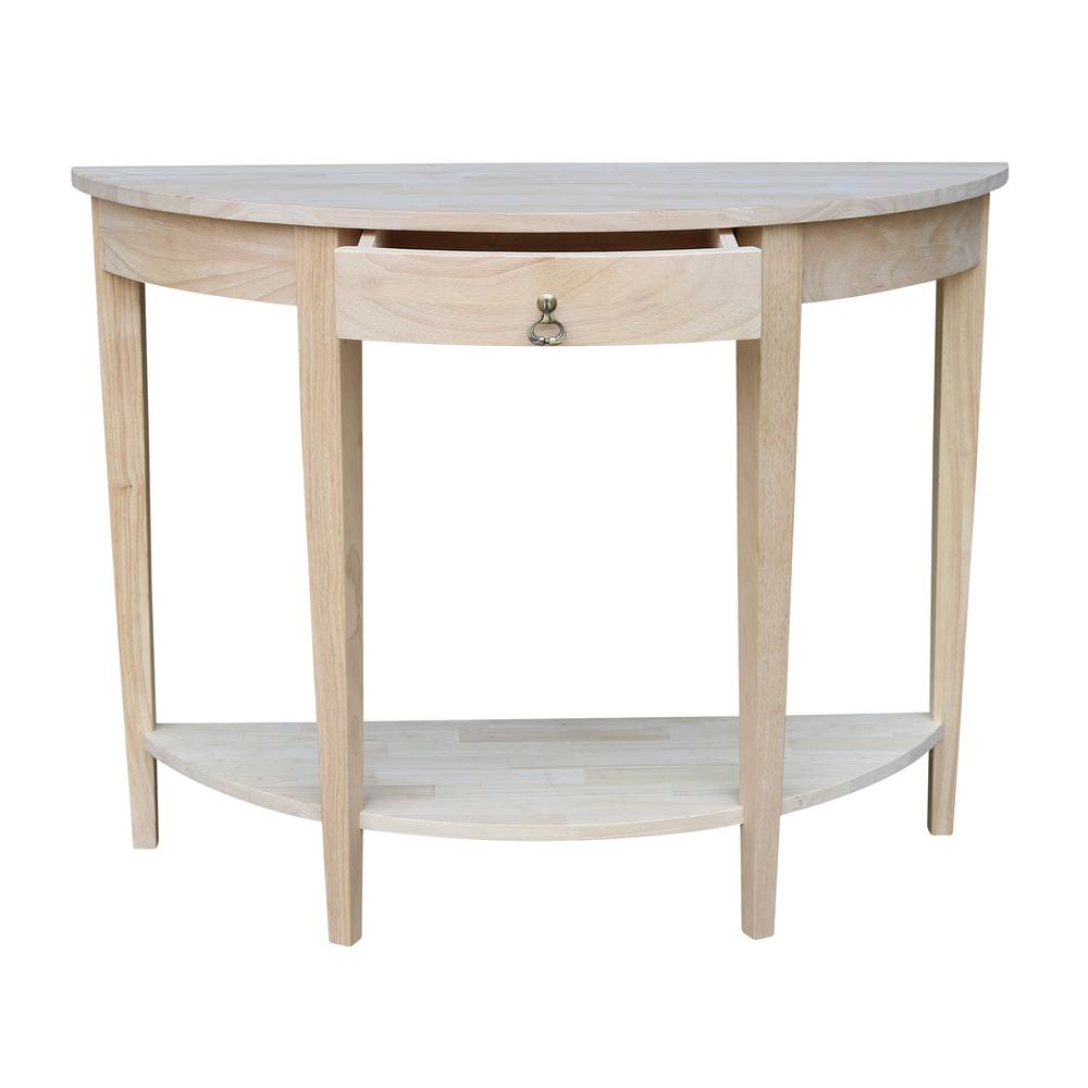 Half Moon Console Table, Unfinished. Picture 3