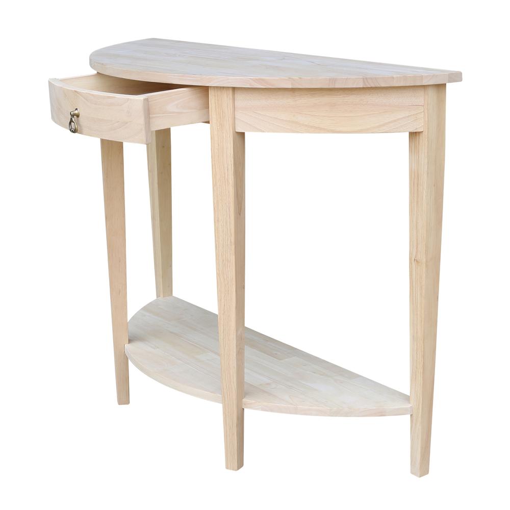 Half Moon Console Table, Unfinished. Picture 5