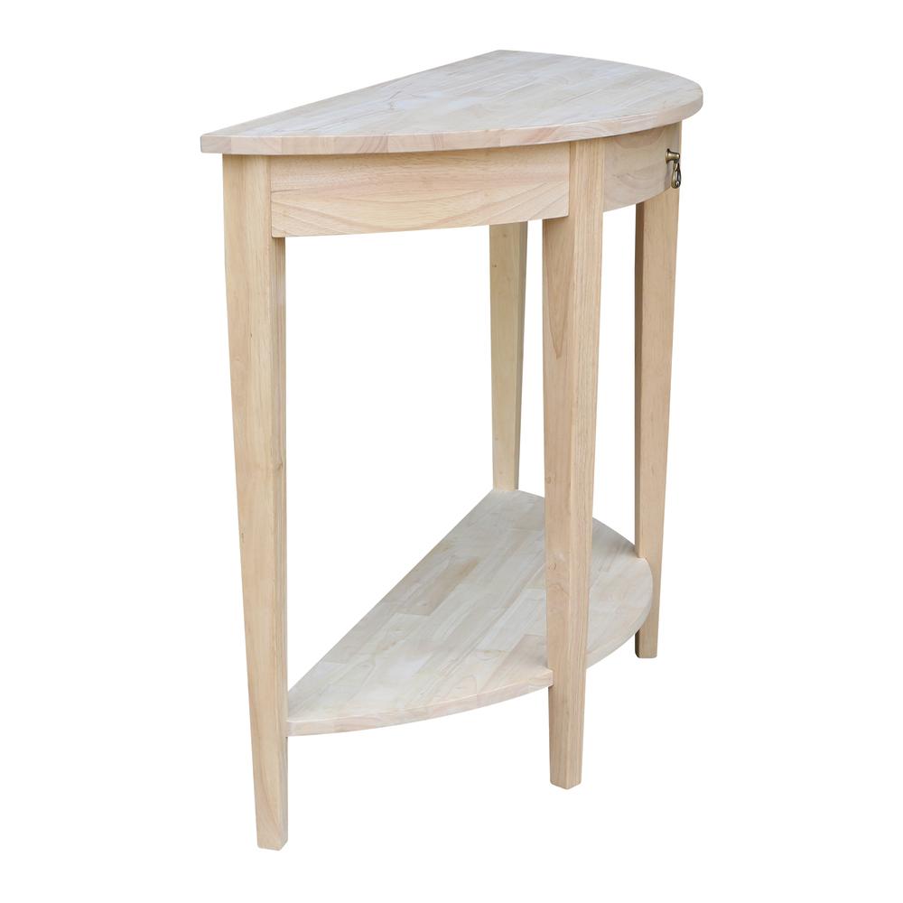 Half Moon Console Table, Unfinished. Picture 7