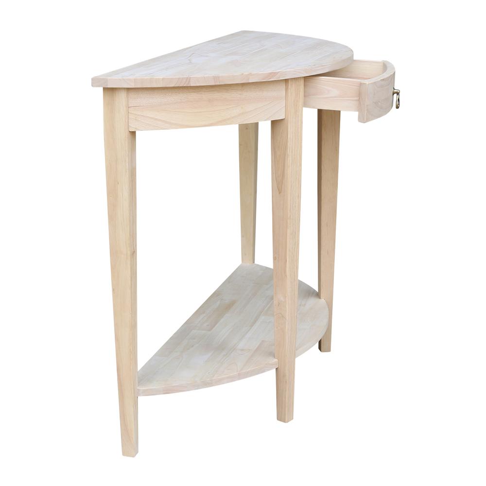 Half Moon Console Table, Unfinished. Picture 6