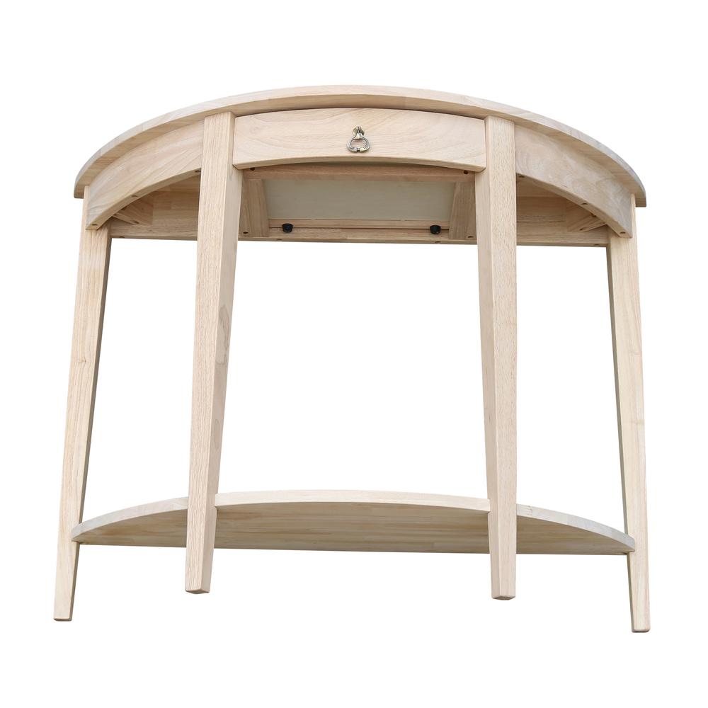 Half Moon Console Table, Unfinished. Picture 8
