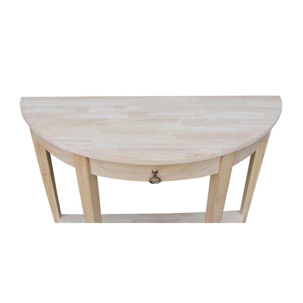 Half Moon Console Table, Unfinished. Picture 9