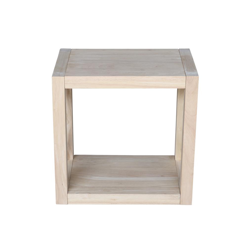 Hampton Narrow End Table, Unfinished. Picture 3