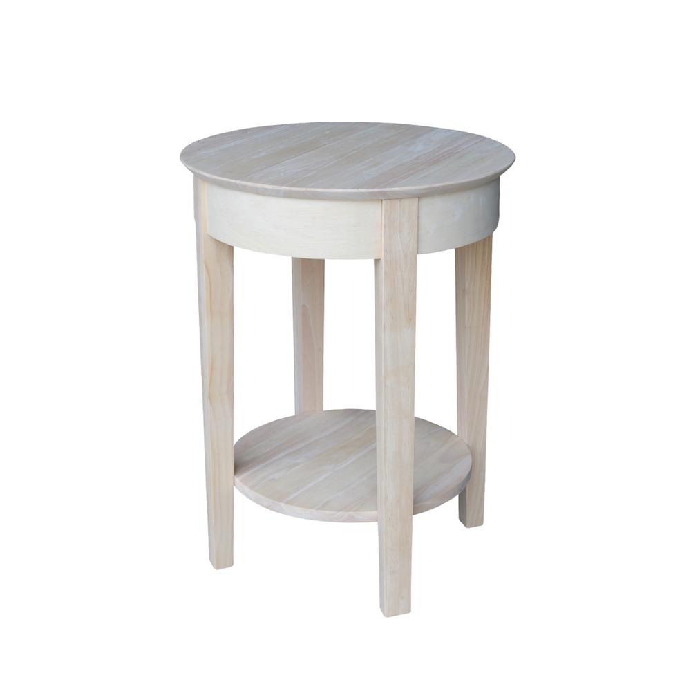 Phillips Accent Table Includes Drawer, Unfinished. Picture 7