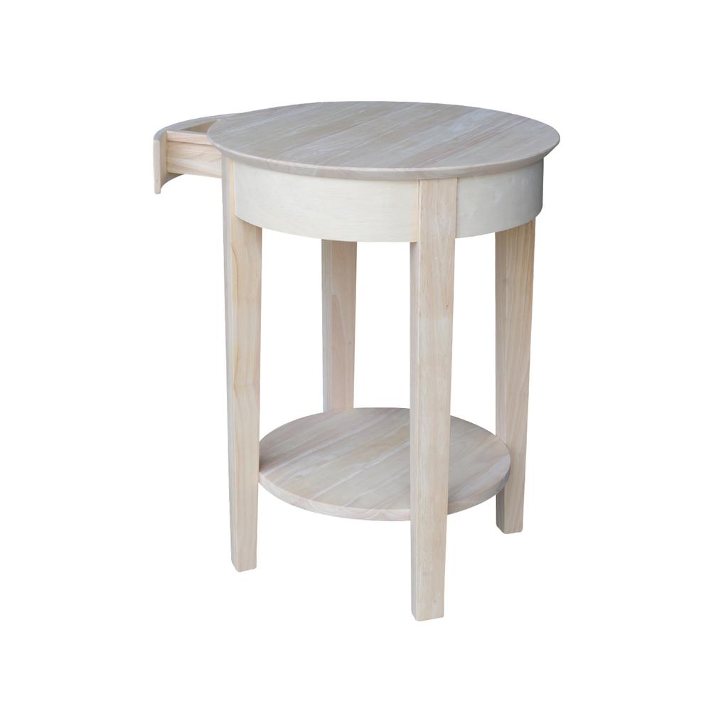Phillips Accent Table Includes Drawer, Unfinished. Picture 6