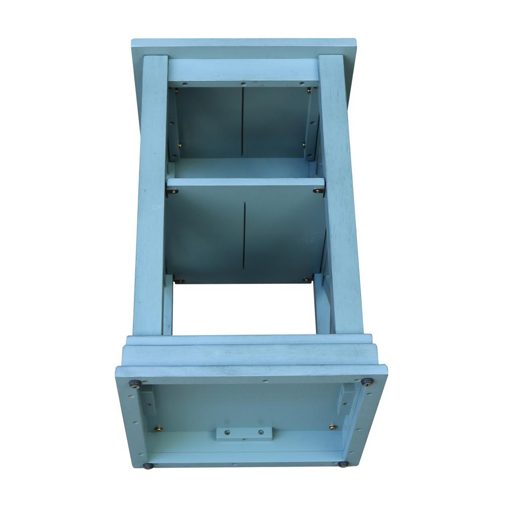 Hampton Accent Table with Shelves, Ocean blue - antique rubbed. Picture 4