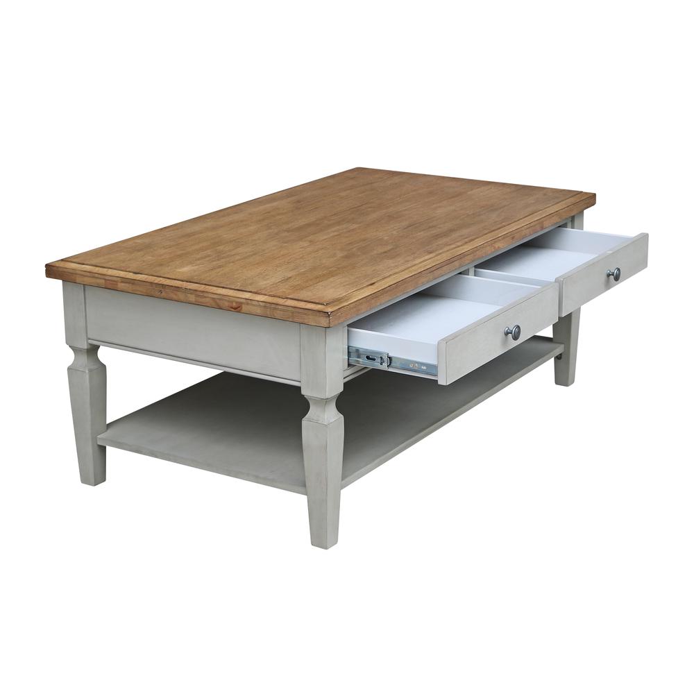 Vista Coffee Table, Hickory/Stone Finish, Hickory/Stone. Picture 6