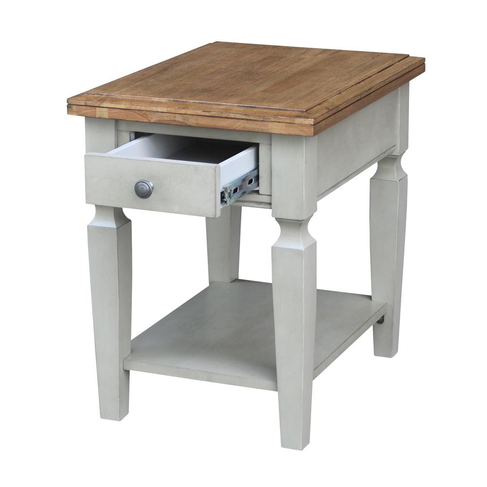 Vista End Table, Hickory/Stone Finish, Hickory/Stone. Picture 5