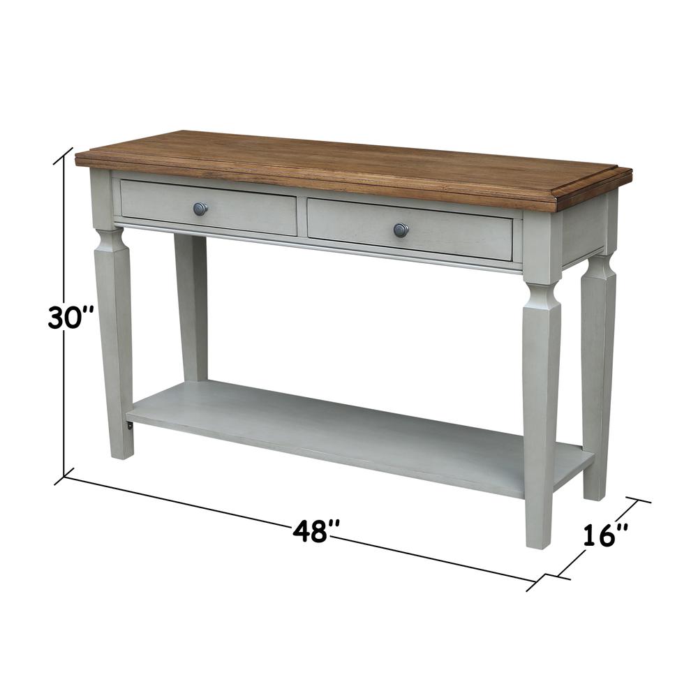 Vista Console/Sofa Table, Hickory/Stone Finish, Hickory/Stone. Picture 2