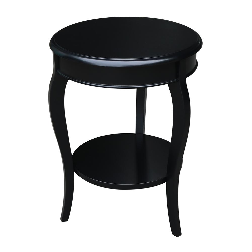 Cambria Round End Table, Black. Picture 2