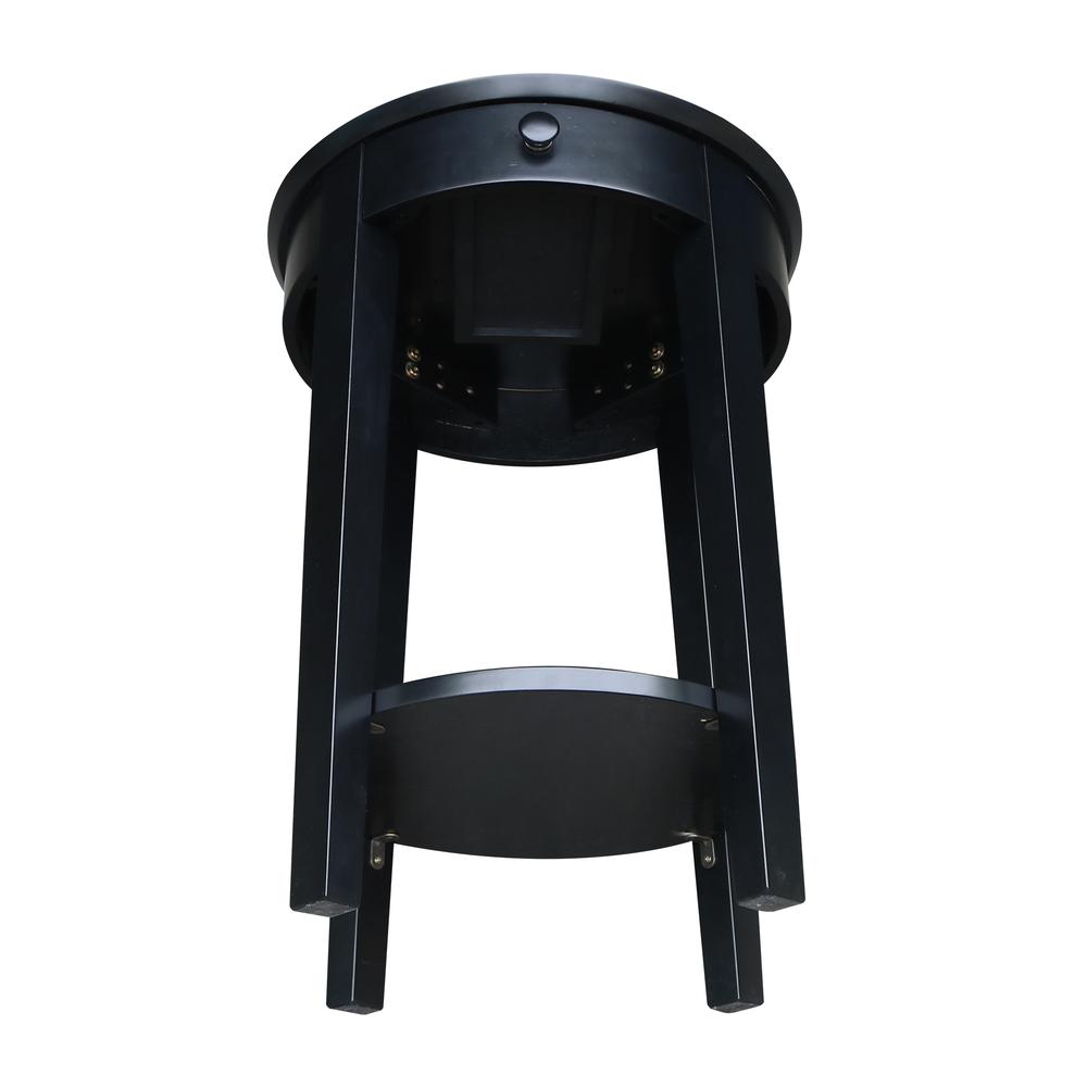 Phillips Accent Table with Drawer, Black. Picture 8