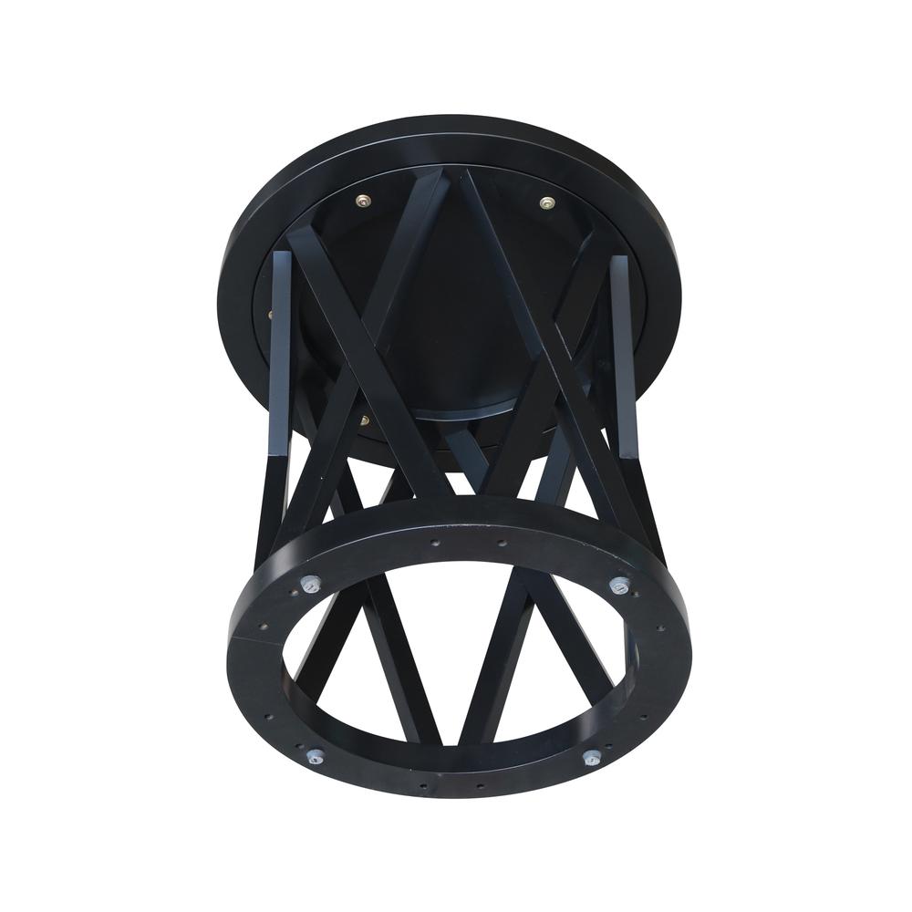 Round Ceylon End Table, Black. Picture 6
